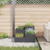 Jardinière 100x100x60 cm en acier anthracite 
