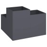 Jardinière 100x100x60 cm en acier anthracite 