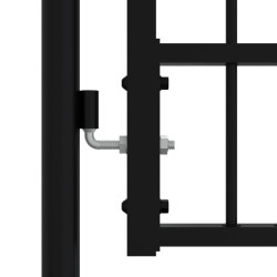 Portail et sommet de lance Noir 103x120 cm Acier enduit poudre 