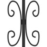 Portail et sommet de lance Noir 103x120 cm Acier enduit poudre 