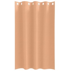 Rideaux 2 pcs Marron clair 175 x 140 cm Polyester 