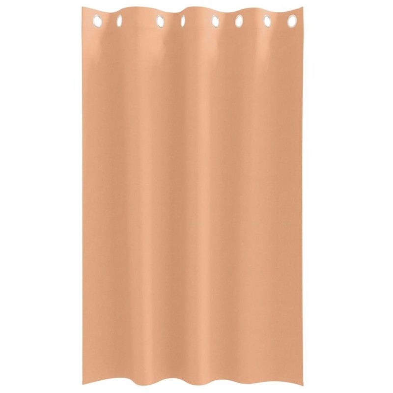 Rideaux 2 pcs Marron clair 175 x 140 cm Polyester 