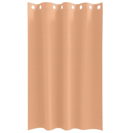 Rideaux 2 pcs Marron clair 175 x 140 cm Polyester 