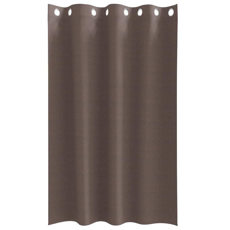 Rideaux 2 pcs Marron foncé 175 x 140 cm Polyester 