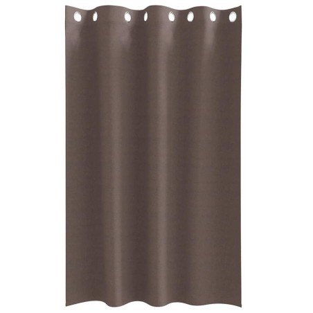 Rideaux 2 pcs Marron foncé 175 x 140 cm Polyester 