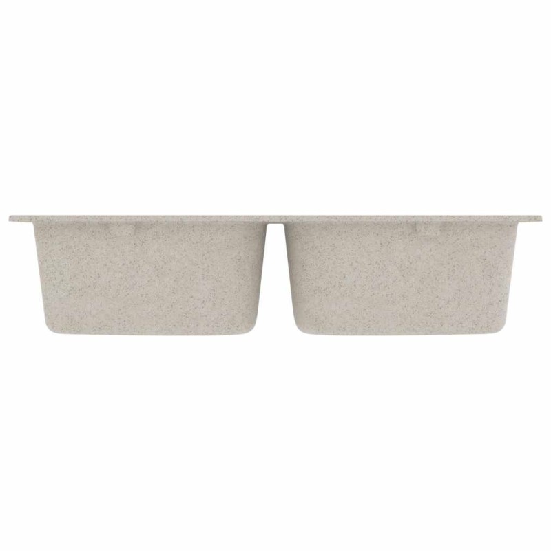 Évier de cuisine beige 760x480x184 mm granit 