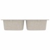 Évier de cuisine beige 760x480x184 mm granit 