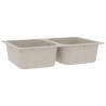Évier de cuisine beige 760x480x184 mm granit 