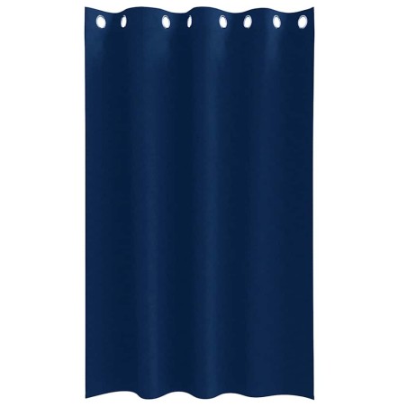 Rideaux 2 pcs Bleu foncé 175 x 140 cm Polyester 
