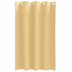 Rideaux avec des rideaux 2 pcs Beige 175 x 140 cm Polyester 