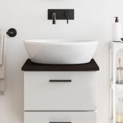Comptoir de salle de bain marron foncé 40x60x2 cm bois traité 