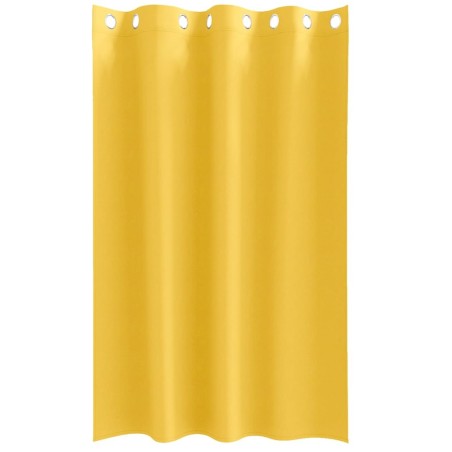 Rideaux 2 pcs jaune moutarde 175 x 140 cm Polyester 