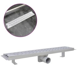 Drain de douche linéaire 630 x 140 mm Acier inoxydable 