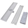 Drain de douche linéaire 630 x 140 mm Acier inoxydable 