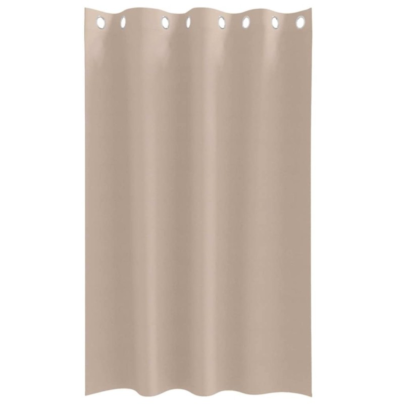 Rideaux avec des rideaux 2 pcs Taupe 175 x 140 cm Polyester 