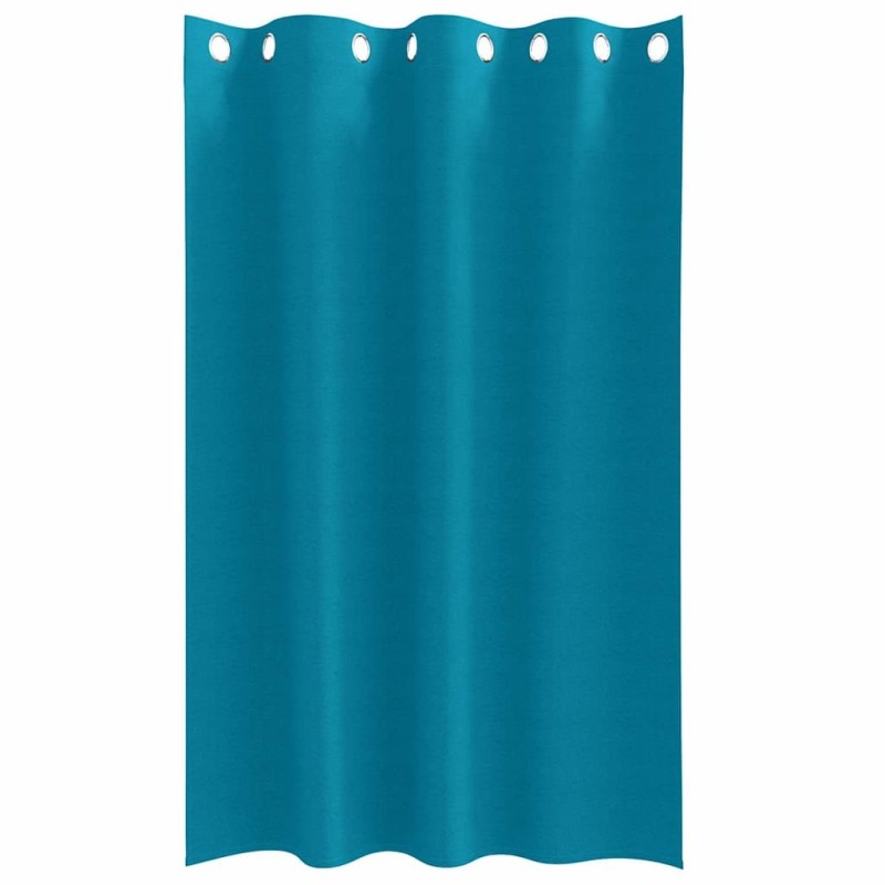 Rideaux avec des rideaux 2 pcs Turquoise 175 x 140 cm Polyester 
