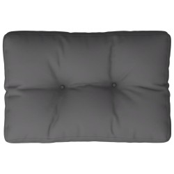 Coussin de palette anthracite 60x40x12 cm tissu 