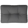 Coussin de palette anthracite 60x40x12 cm tissu 