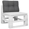 Coussin de palette anthracite 60x40x12 cm tissu 