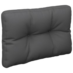 Coussin de palette anthracite 60x40x12 cm tissu 