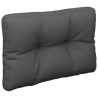 Coussin de palette anthracite 60x40x12 cm tissu 