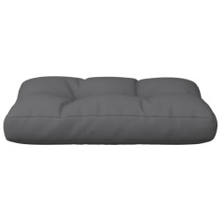 Coussin de palette anthracite 60x40x12 cm tissu 