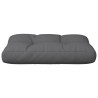Coussin de palette anthracite 60x40x12 cm tissu 