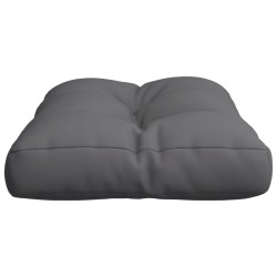 Coussin de palette anthracite 60x40x12 cm tissu 