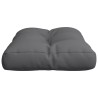 Coussin de palette anthracite 60x40x12 cm tissu 