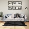 Tapis OVIEDO à poils courts noir 120x120 cm 