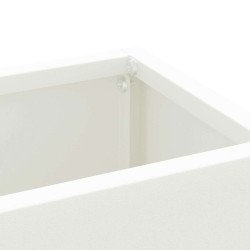 Support de parapluie en blanc, 28x12x41 cm, en acier 