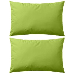 Oreiller d'extérieur lot de 2 60 x 40 cm Vert pomme 