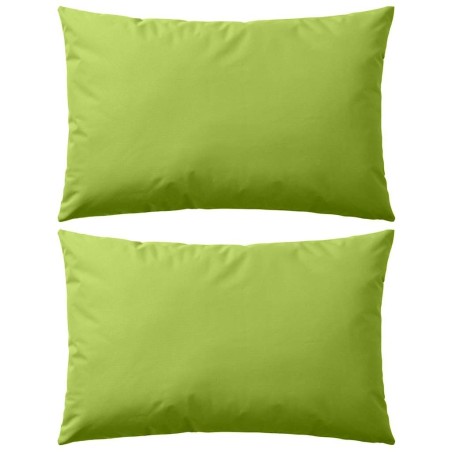 Oreiller d'extérieur lot de 2 60 x 40 cm Vert pomme 