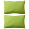 Oreiller d'extérieur lot de 2 60 x 40 cm Vert pomme 