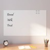 Tableau noir magnétique mural blanc 100x60 cm verre trempé 