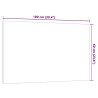 Tableau noir magnétique mural blanc 100x60 cm verre trempé 