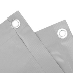 Écran d'intimité de balcon gris 1000x90 cm PVC 