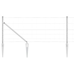 Clôture de champ 0,8x25 m en acier galvanisé 