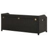 Banc de rangement de jardin 120 cm Résine tressée Noir 
