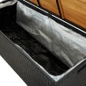 Banc de rangement de jardin 120 cm Résine tressée Noir 