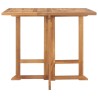 Table à dîner pliable de jardin Ø90x75 cm Bois de teck solide 