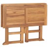 Table à dîner pliable de jardin Ø90x75 cm Bois de teck solide 