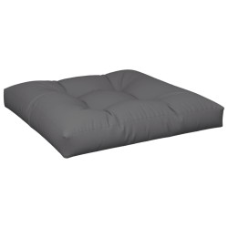 Coussin de palette anthracite 70x70x12 cm tissu 