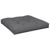 Coussin de palette anthracite 70x70x12 cm tissu 
