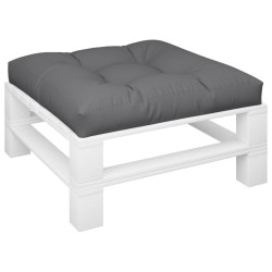 Coussin de palette anthracite 70x70x12 cm tissu 