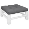 Coussin de palette anthracite 70x70x12 cm tissu 