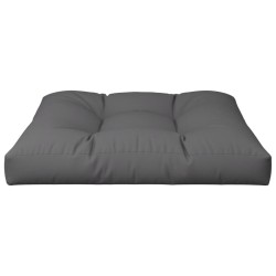 Coussin de palette anthracite 70x70x12 cm tissu 