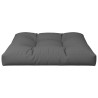 Coussin de palette anthracite 70x70x12 cm tissu 