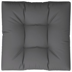 Coussin de palette anthracite 70x70x12 cm tissu 