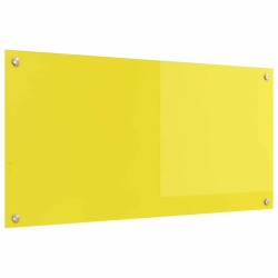 Crédence de cuisine jaune 100x50x0,6 cm en verre trempé 
